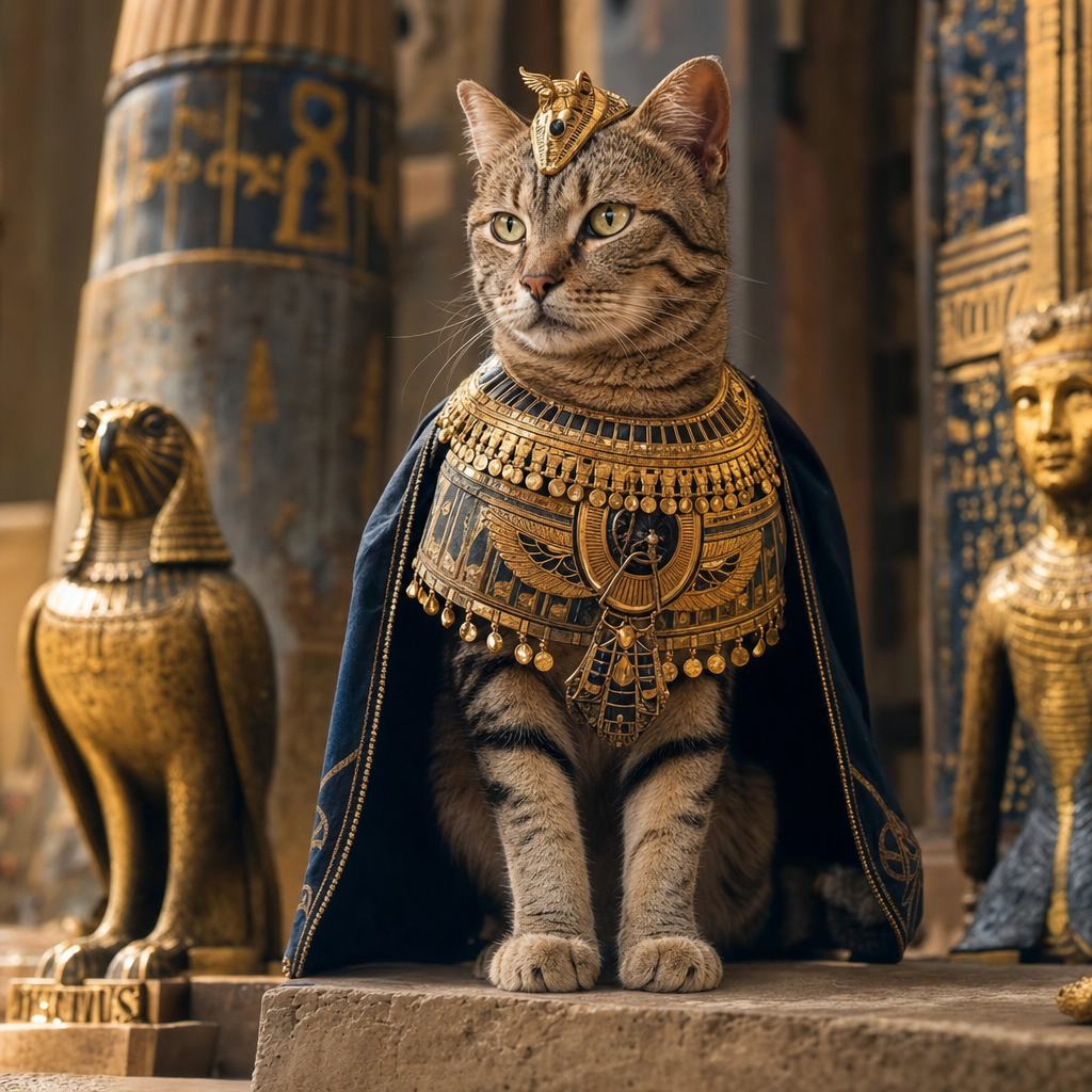 Pet portrait in Ancient Egyptian Royalty theme