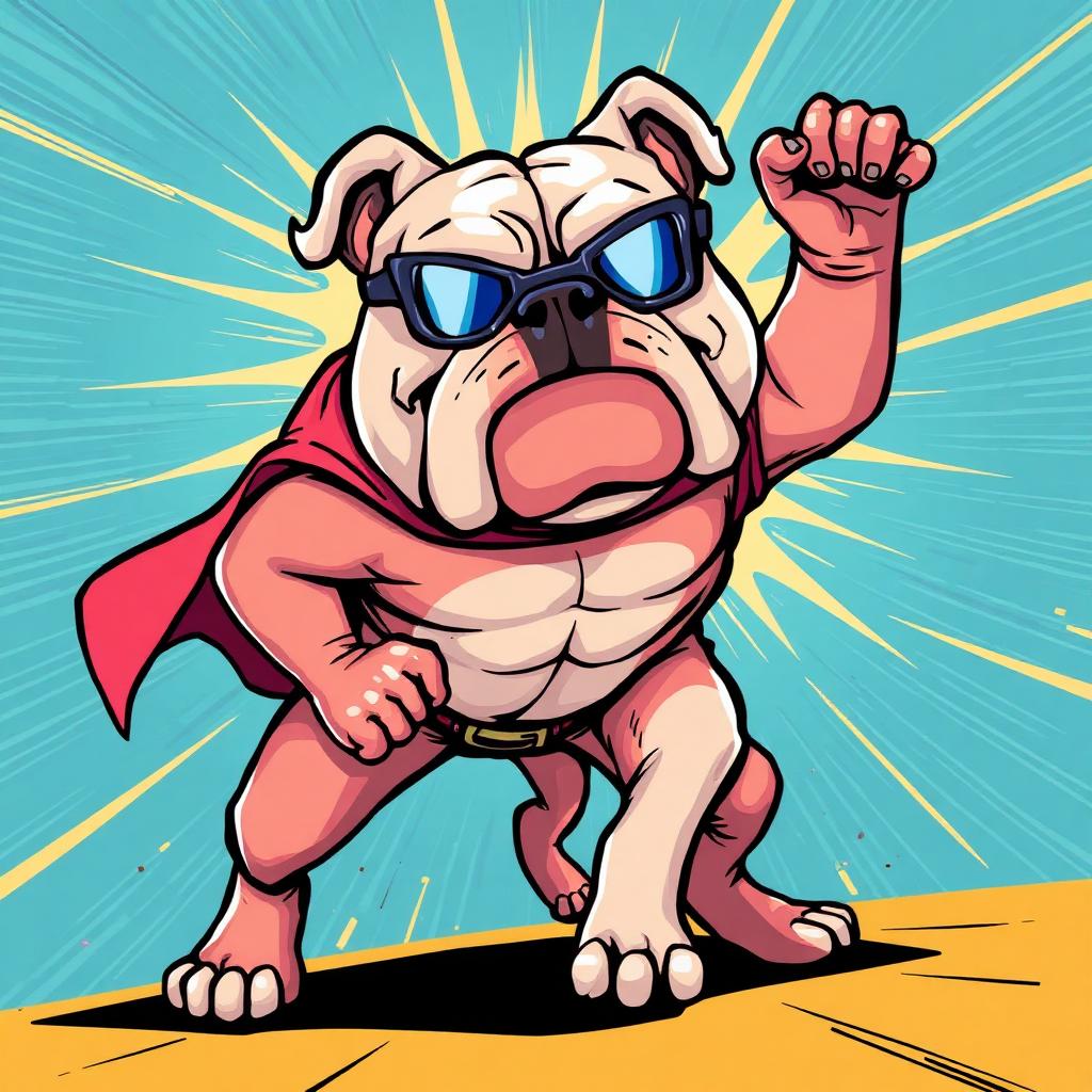 Pet portrait in Comic Book theme