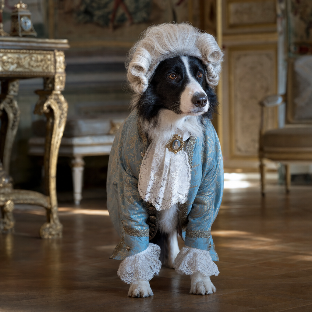 Pet portrait in French Aristocrat theme