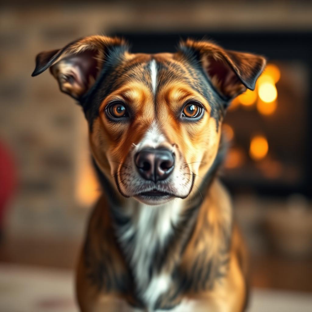 Pet portrait in Gotcha Day theme