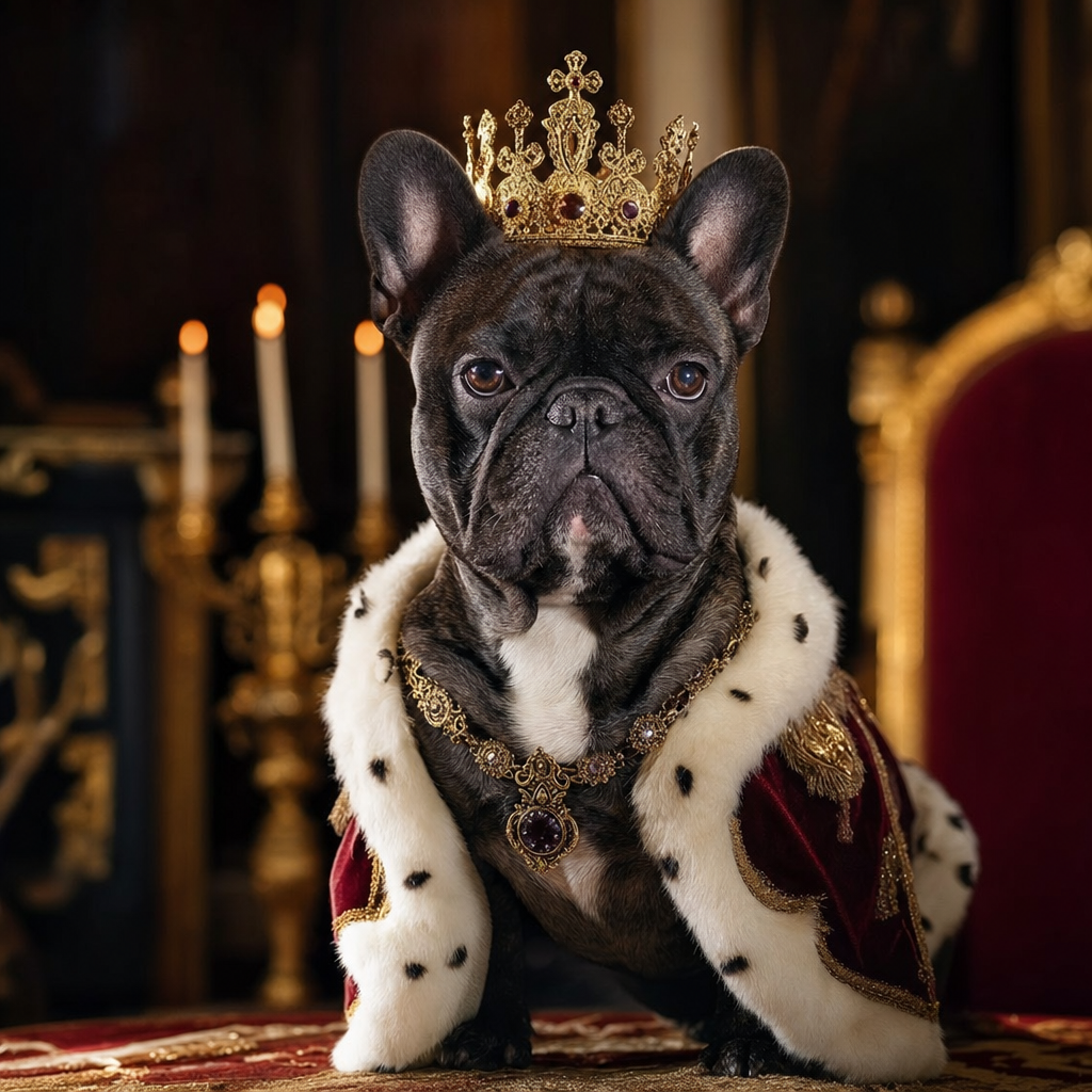 Pet portrait in King theme