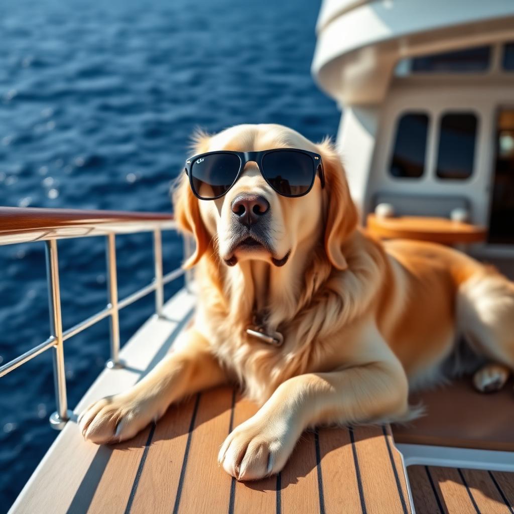 Pet portrait in Luxury Vacation theme