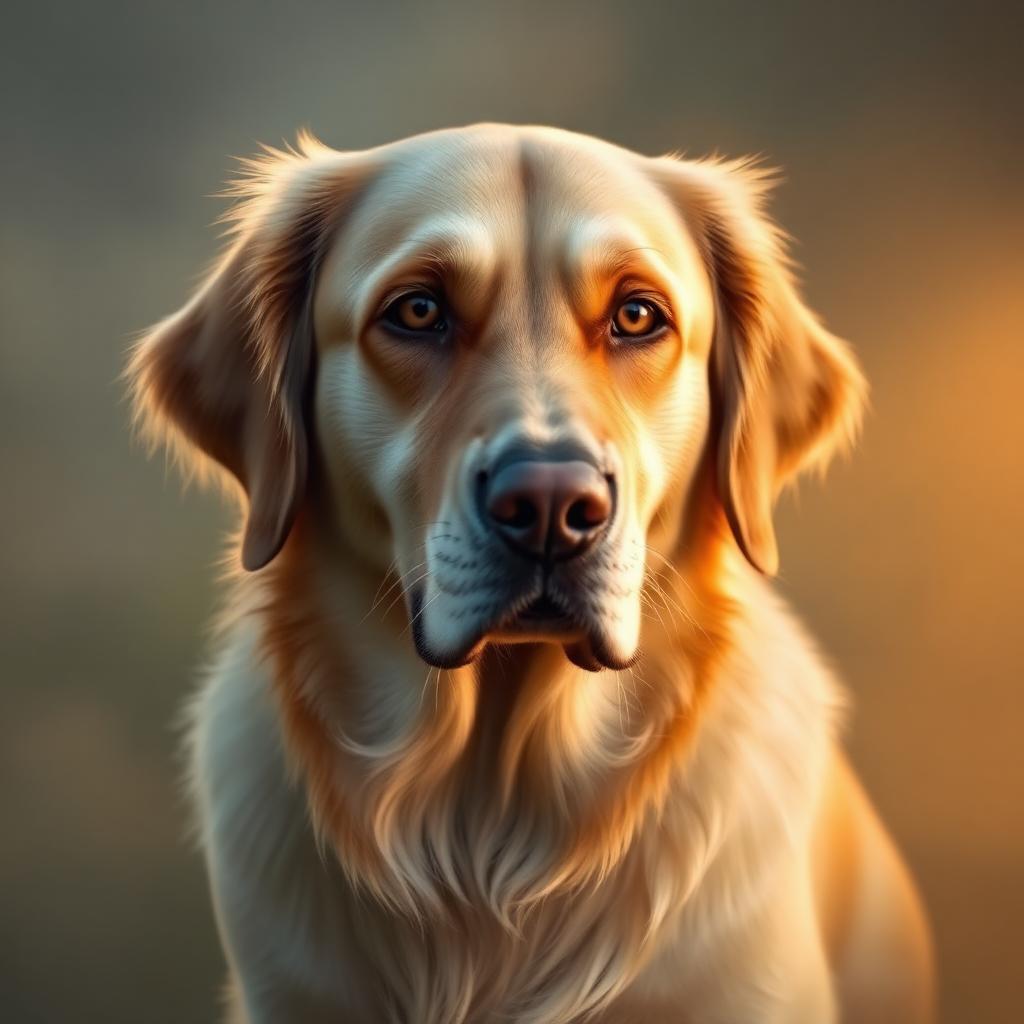 Pet portrait in Memorial Tribute theme