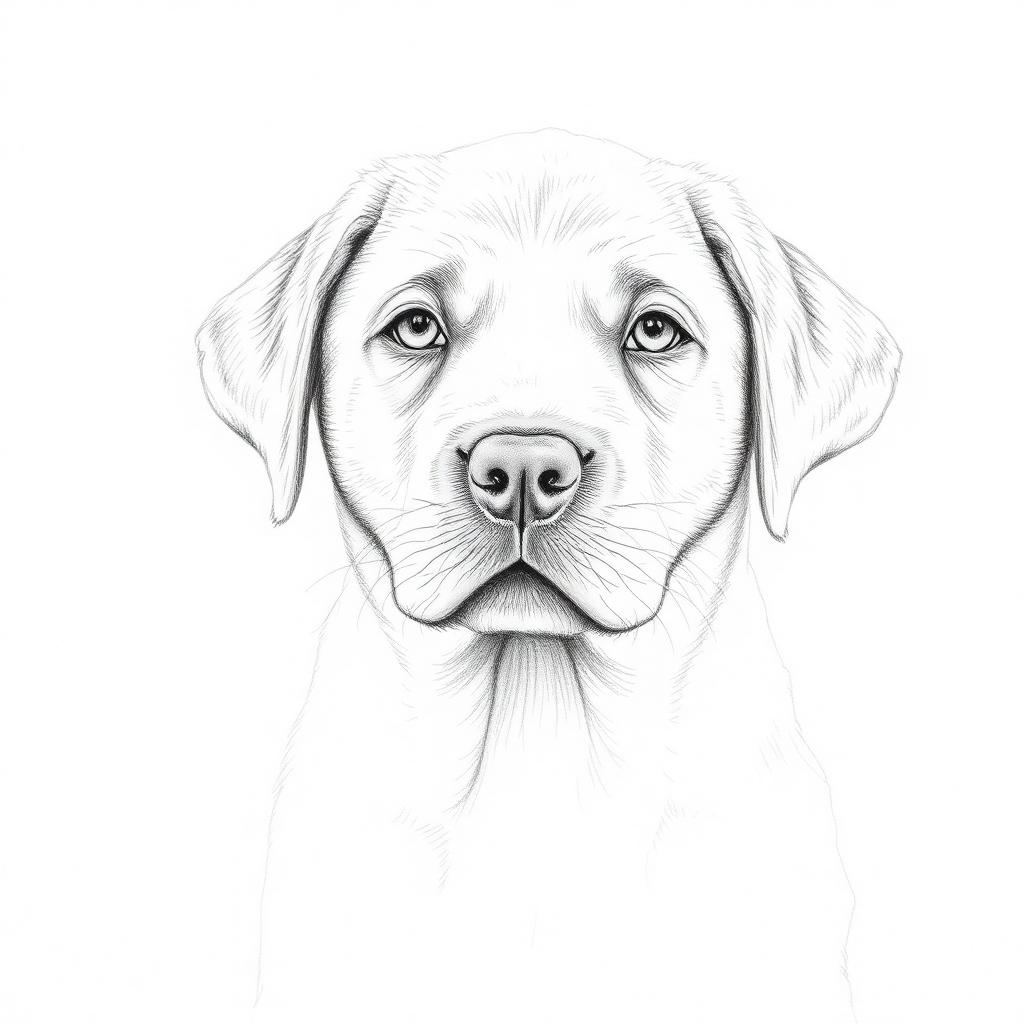 Pet portrait in Pencil Sketch theme