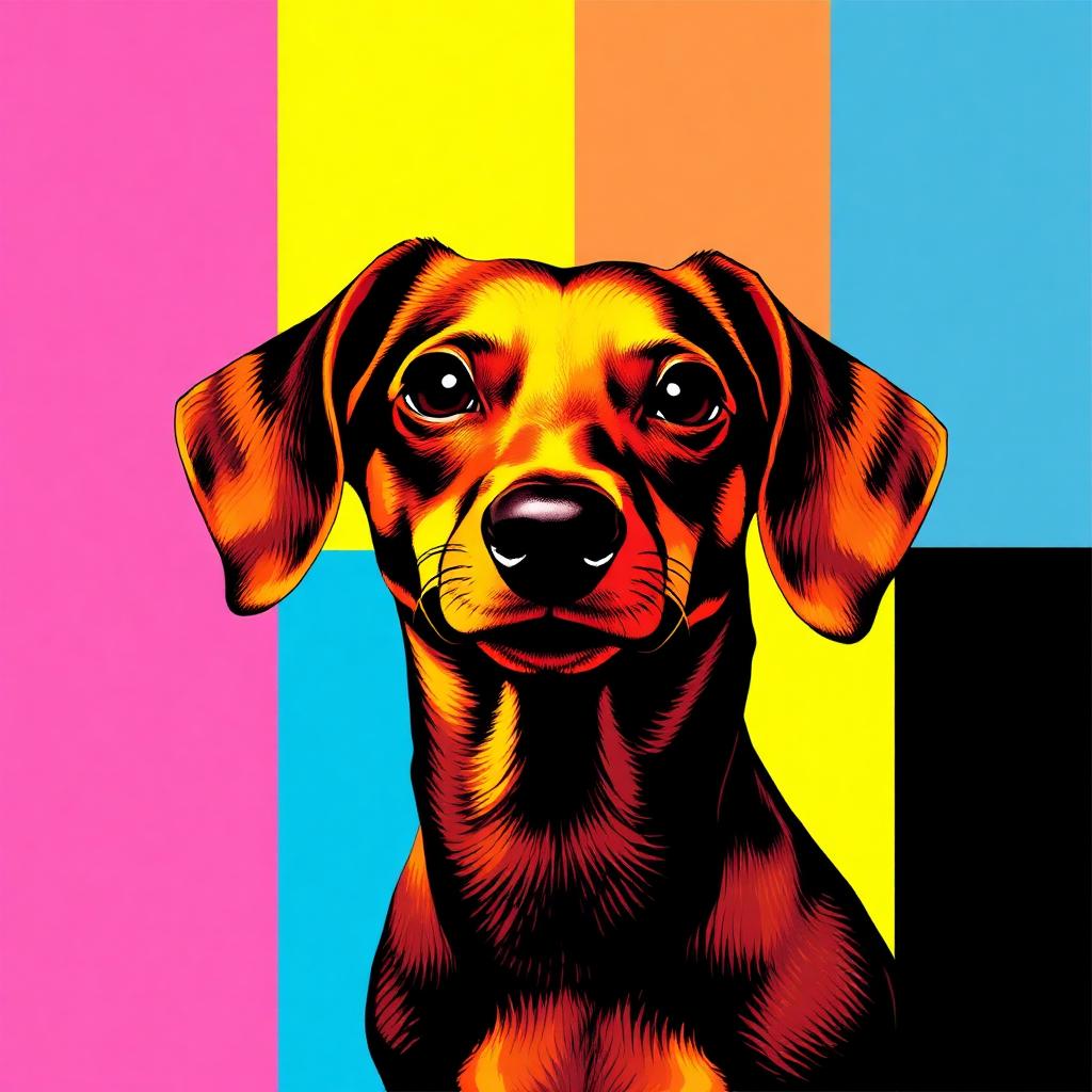 Pet portrait in Pop Art theme