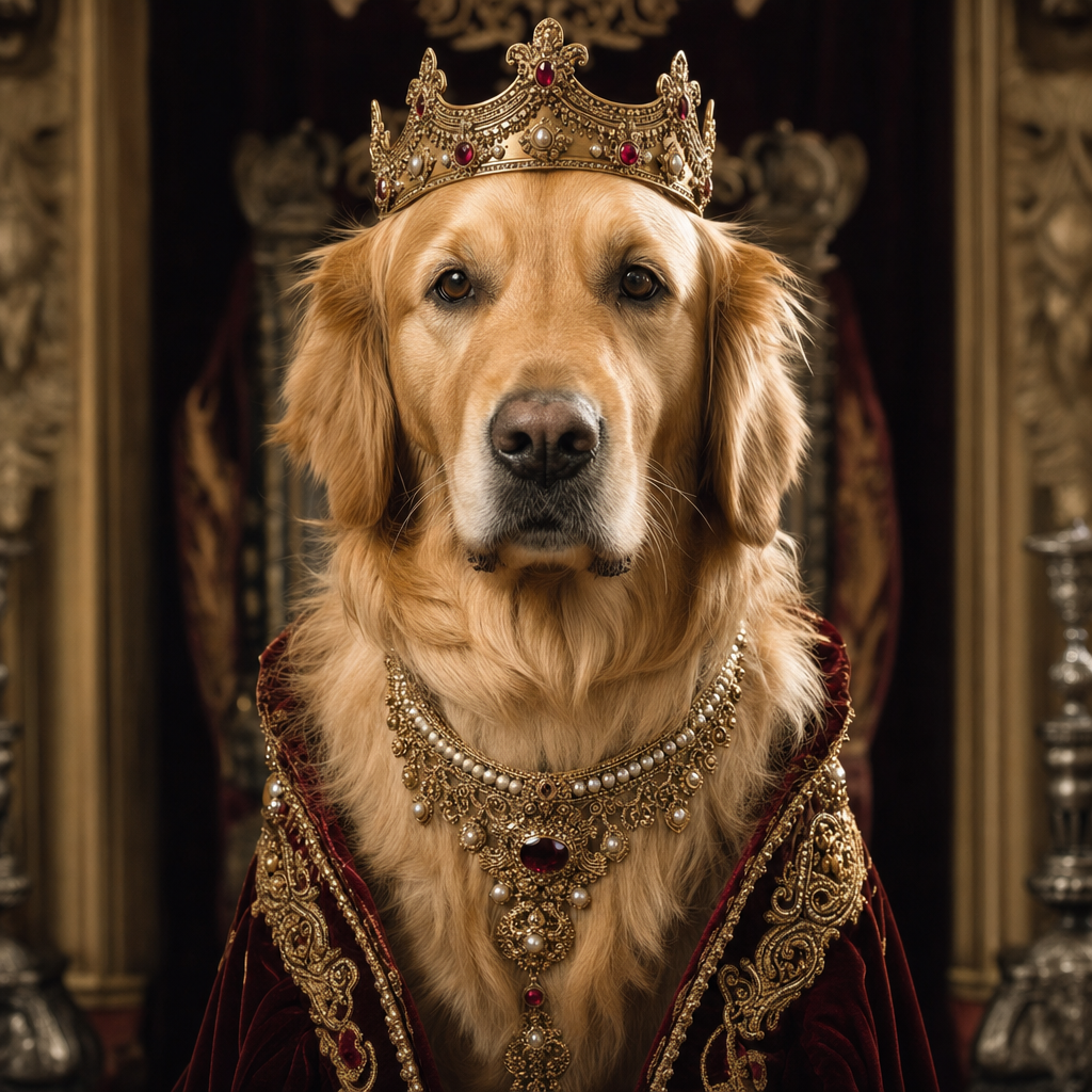 Pet portrait in Queen theme