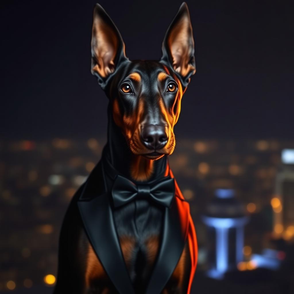 Pet portrait in Spy Thriller theme