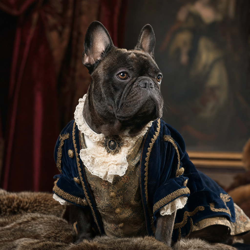 Pet portrait in Victorian Aristocrat theme