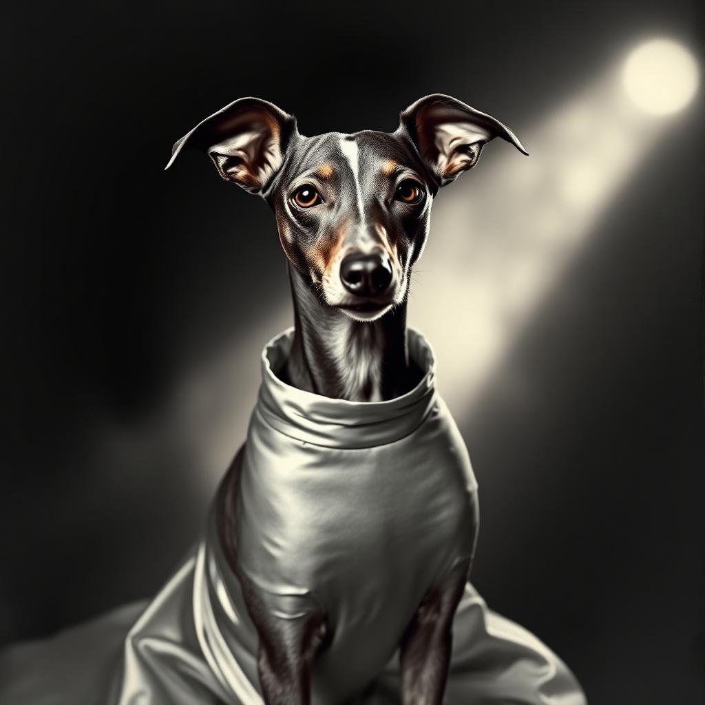 Pet portrait in Vintage Hollywood Star theme