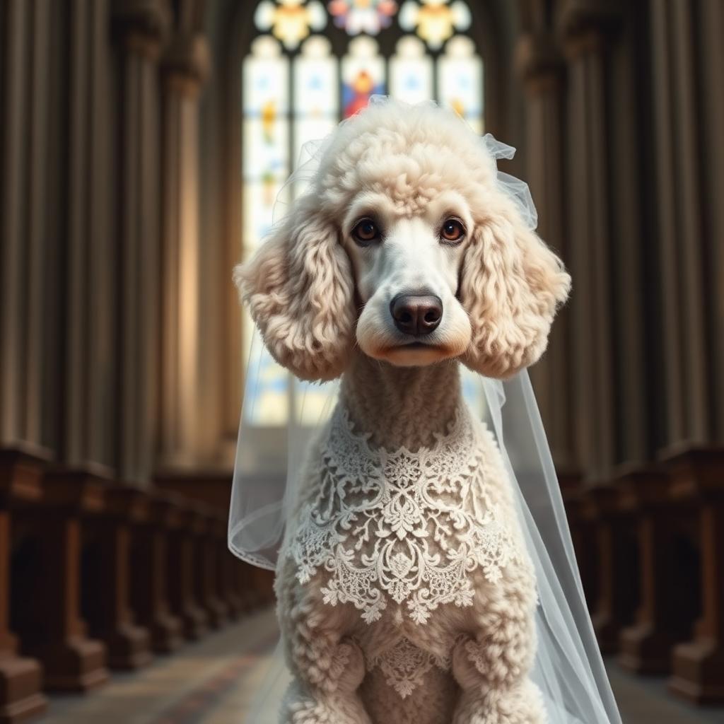 Pet portrait in Wedding theme